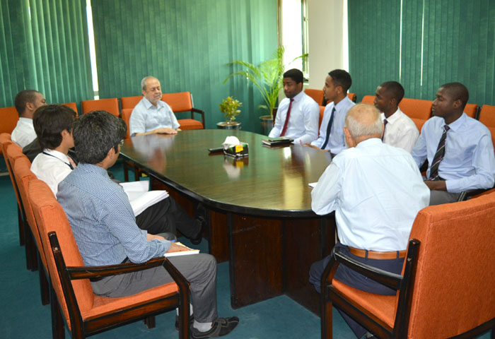 A Review Meeting held with Foreign Interns at COMSATS Secretariat